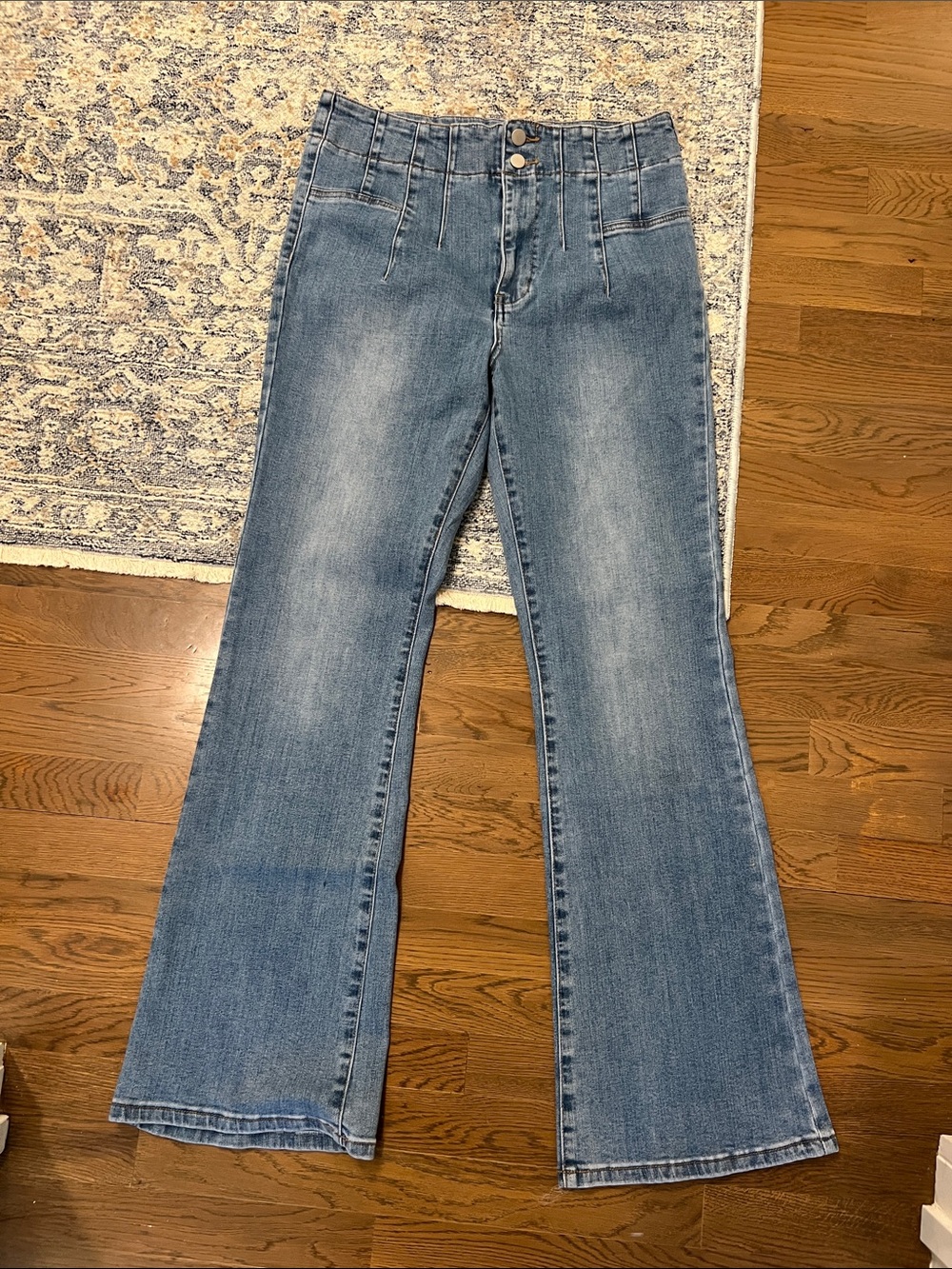 Vici Light Blue High-Rise Flare Jeans